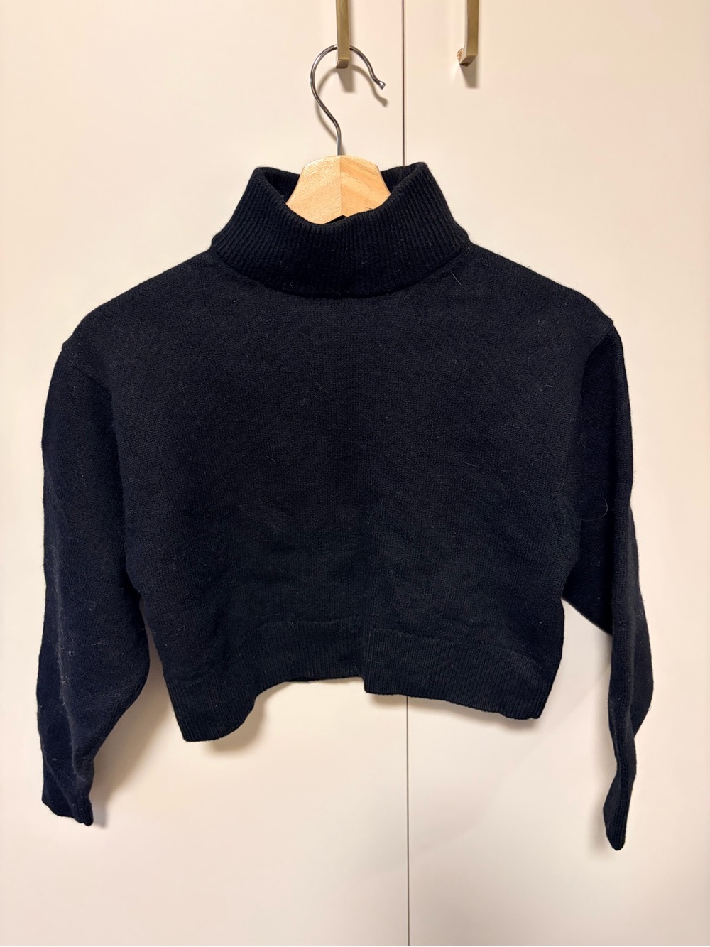 Wilfred Black Cropped Turtleneck Sweater